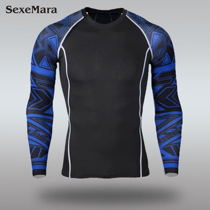 New Men's Compression Rash Guards - Quick Drying - Thermo - Jiu Jitsu - MMA Sets