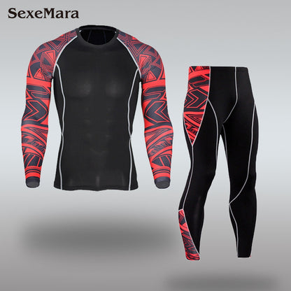 New Men's Compression Rash Guards - Quick Drying - Thermo - Jiu Jitsu - MMA Sets