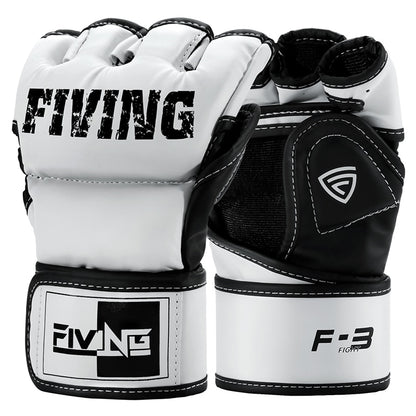 FIVING Leather MMA Gloves