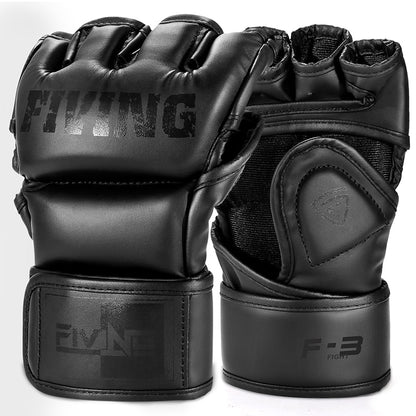 FIVING Leather MMA Gloves