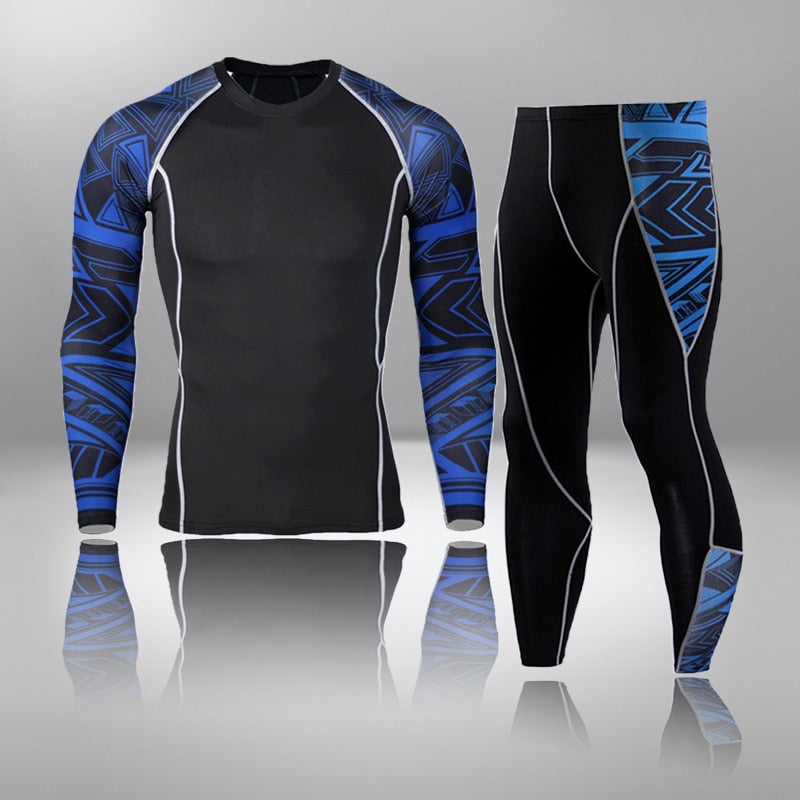 New Men's Compression Rash Guards - Quick Drying - Thermo - Jiu Jitsu - MMA Sets