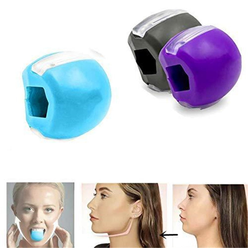 Ball Jaw Exerciser Facial Toner Reduce Double Chin Ball Gym Fitness Training Jawline Simulator