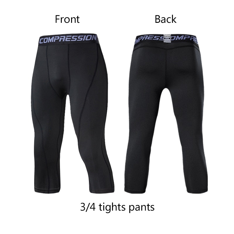 Men's Lycra Compression Pants - Fitness - Rash Guard - Jiu Jitsu - Muay Thai - MMA