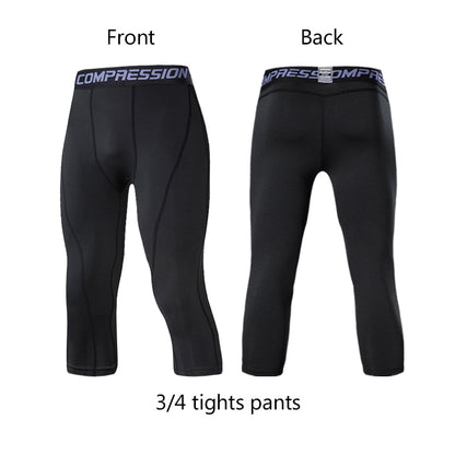 Men's Lycra Compression Pants - Fitness - Rash Guard - Jiu Jitsu - Muay Thai - MMA