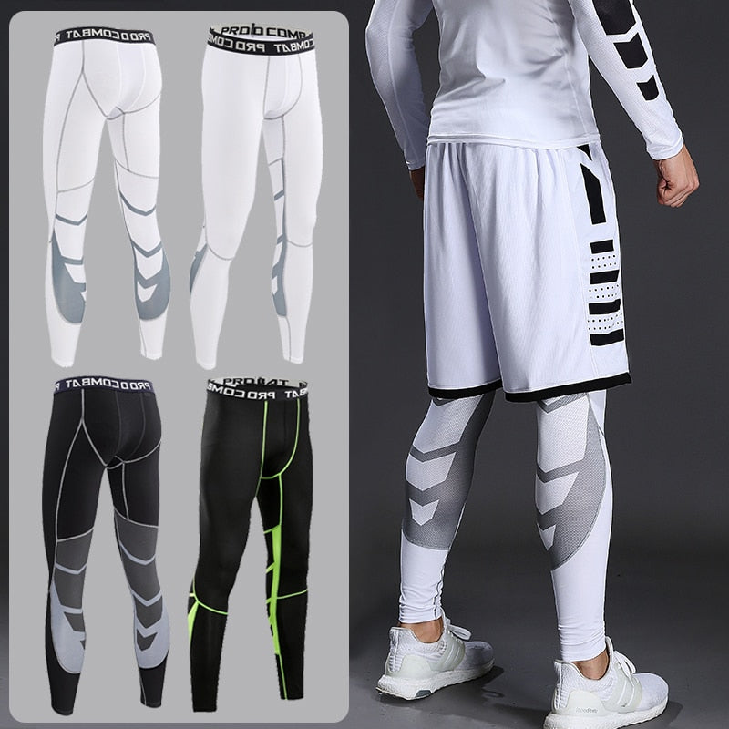 Men's Lycra Compression Pants - Fitness - Rash Guard - Jiu Jitsu - Muay Thai - MMA