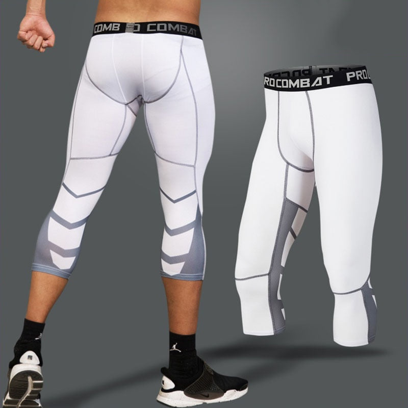 Men's Lycra Compression Pants - Fitness - Rash Guard - Jiu Jitsu - Muay Thai - MMA