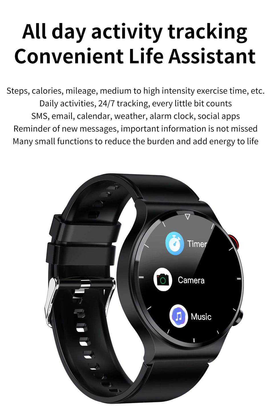 Fitness Smart ECG-PPG-HR-BP Watch/Tracker