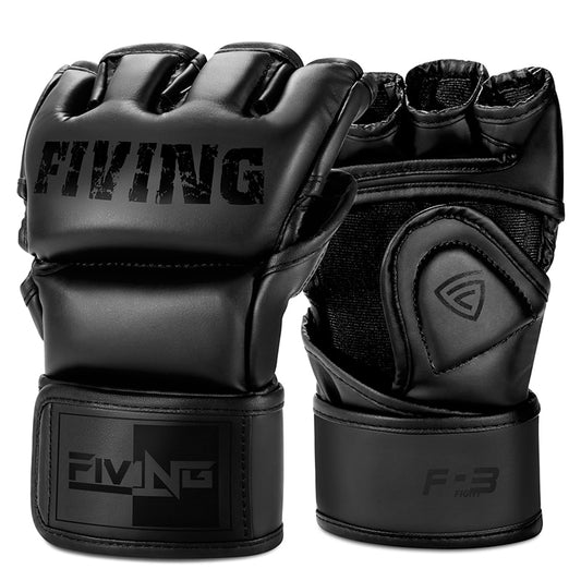 FIVING Leather MMA Gloves